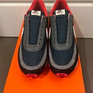 sacai x Undercover x LDWaffle ‘Midnight Spruce University Red’